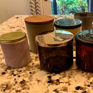 Empty candle jars